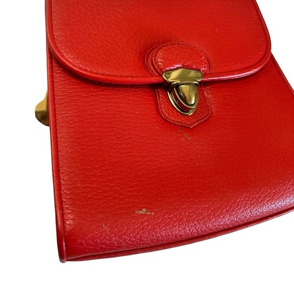Dooney & Bourke Red Leather Crossbody bag Size 7.5 x 7.5” - Picture 4 of 17